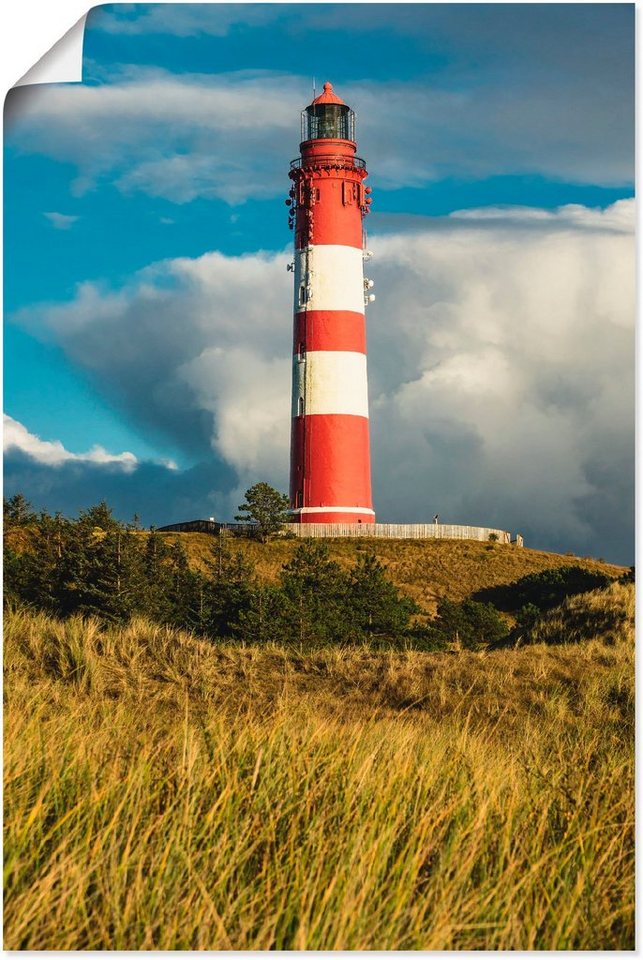 Artland Wandbild Leuchtturm Wittdün auf der Insel Amrum, Gebäude (1 St),  als Alubild, Leinwandbild, Wandaufkleber oder Poster in versch. Größen