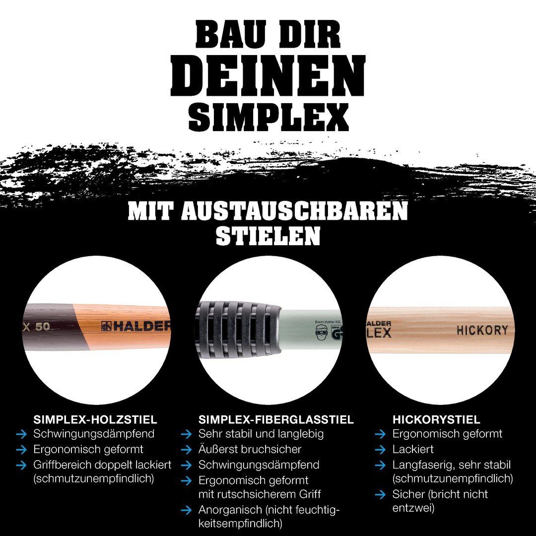 Gummihammer HALDER SIMPLEX Ersatzeinsatz Gummikomposition schwarz günstig online kaufen