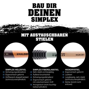 Halder KG Gummihammer HALDER Aktionsbox für den Bau SIMPLEX Schonhammer 80 mm + PICARD Black