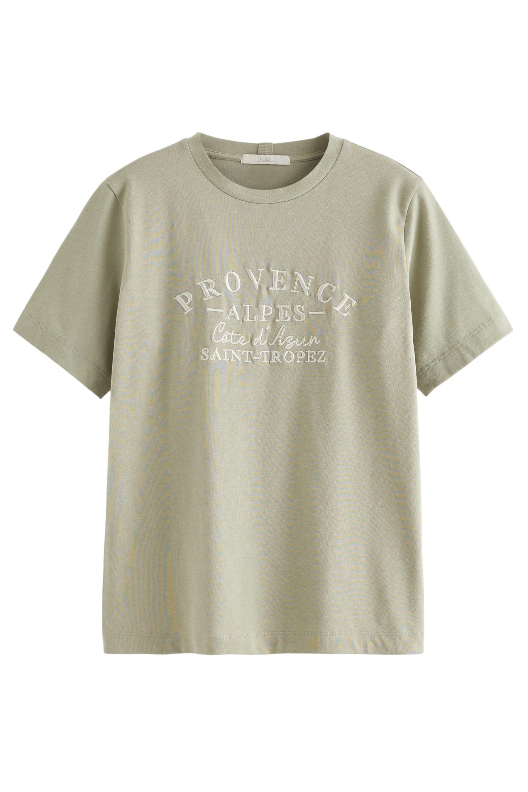 Next T-Shirt Schweres T-Shirt mit Provence-Grafik günstig online kaufen