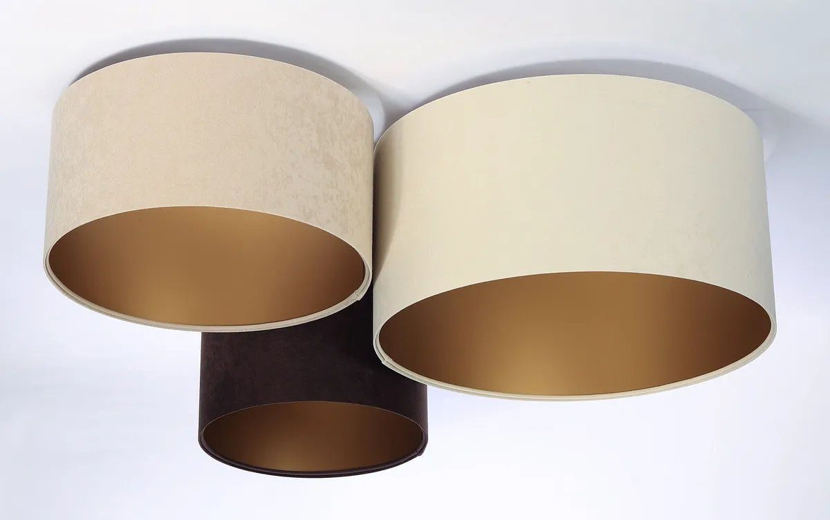 Deckenleuchte ohne BPS Koncept Trio, Leuchtmittel Creme,Beige,Braun,Gold