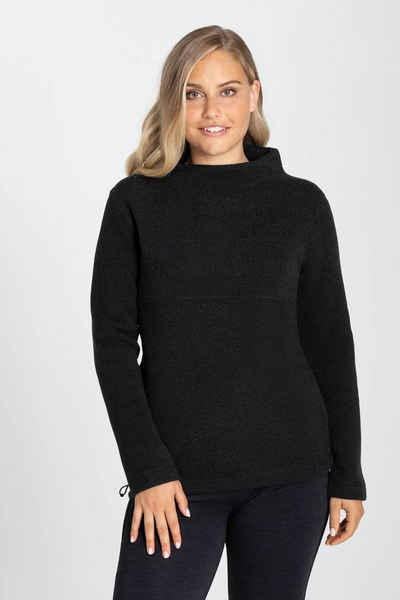 SUPER.NATURAL Sweatshirt Merino Pullover W COMPOUND PULLOVER wärmender Merino-Materialmix