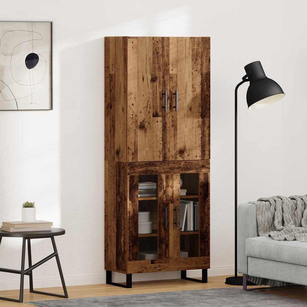 vidaXL Highboard Highboard 2 Stk. Altholz 69,5 x 34 x 180 cm (2 St)