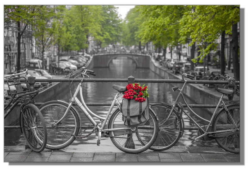 Victor (Zenith) Acrylglasbild Grachten in Amsterdam, Städte, in 60x90 cm, Glasbilder Blumen, Acrylglasbilder Landschaft