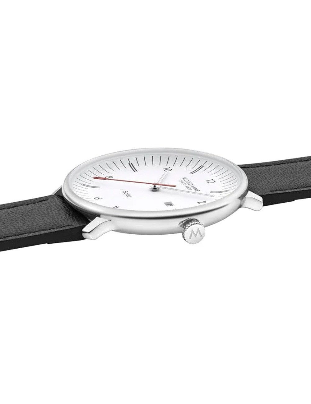 MONDAINE Quarzuhr Mondaine MLE.41910.LBV Herrenuhr Doppio Solar 41mm 5ATM Mondaine MLE.41910.LBV Herrenuhr Doppio Solar 41mm 5ATM