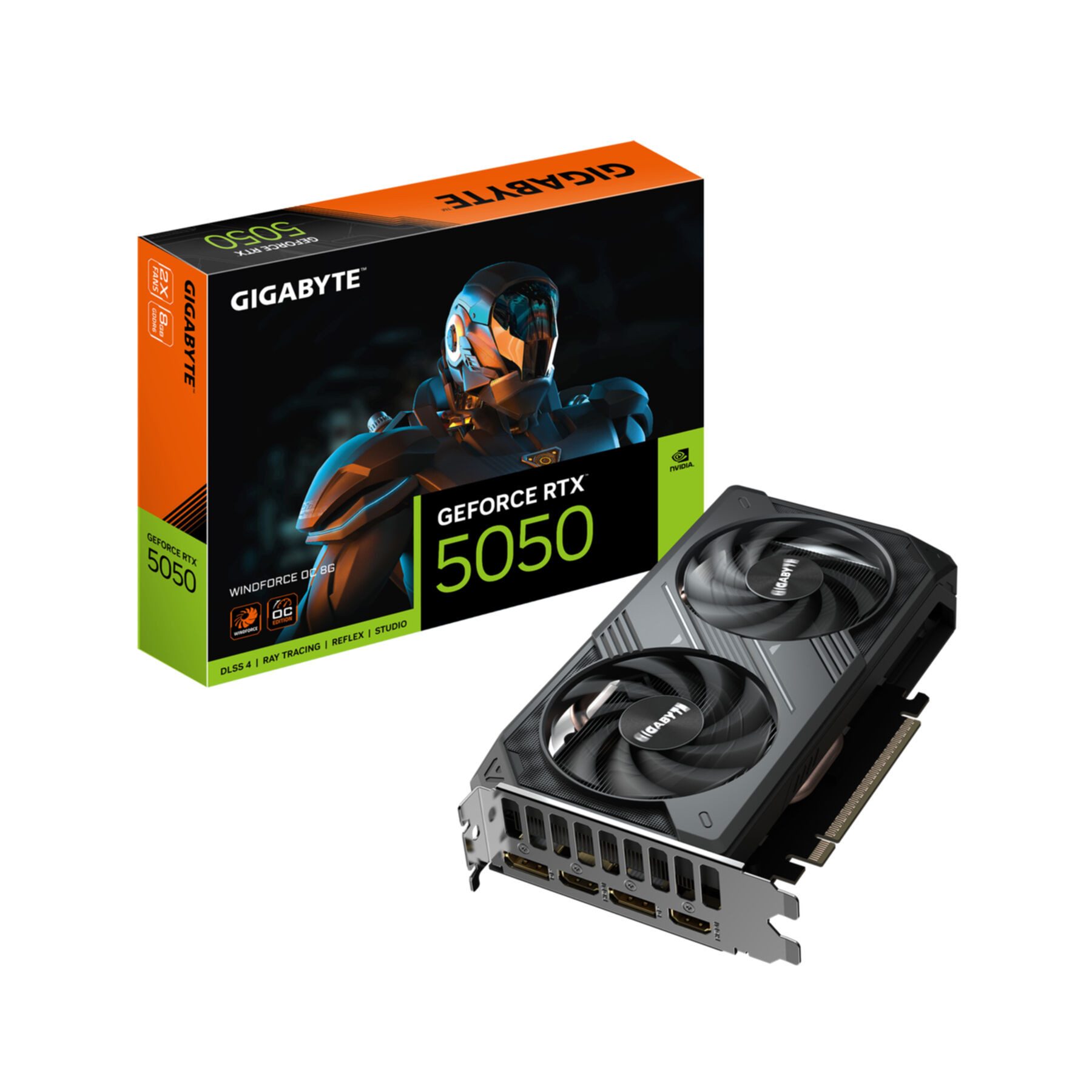 GeForce RTX 5050 WINDFORCE OC 8G Grafikkarte - 8GB GDDR6, 128bit, PCI- Grafikkarte