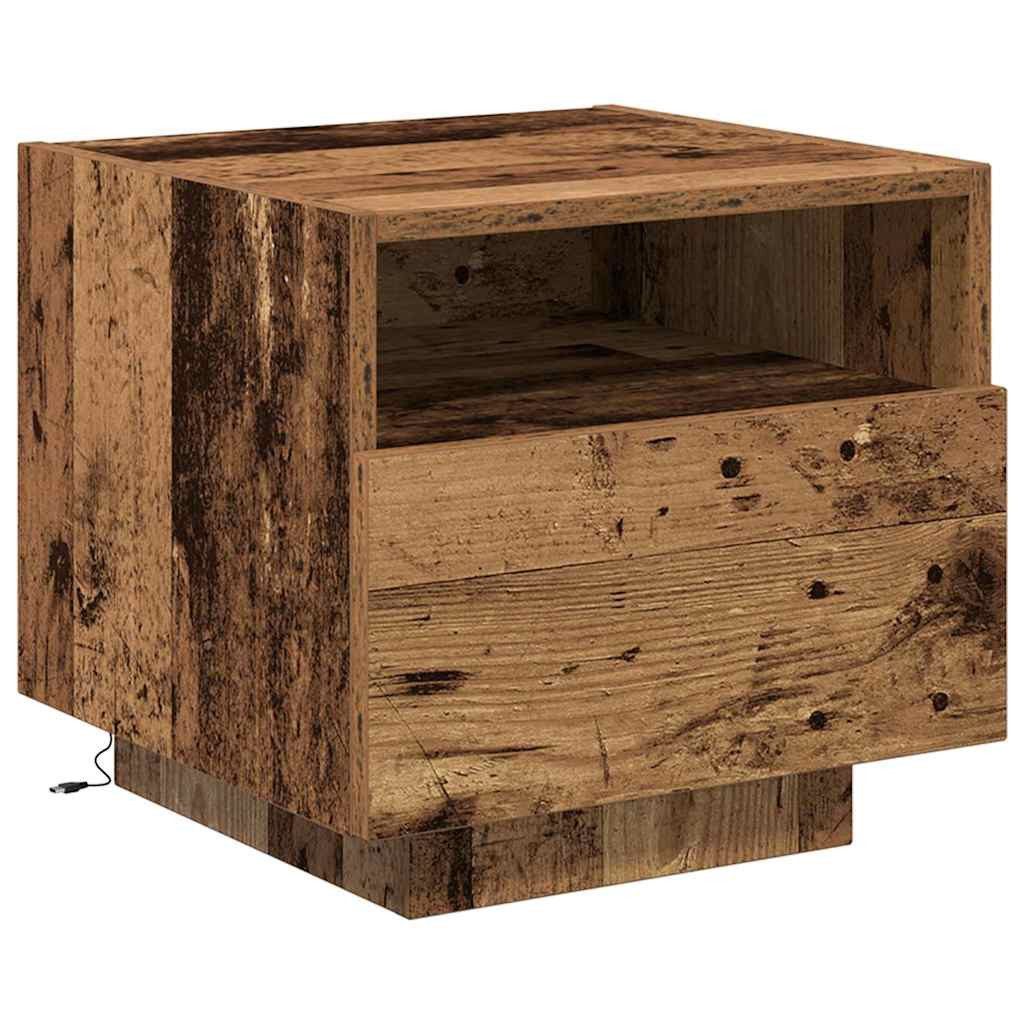 vidaXL Nachttisch Nachttisch Altholz 40 x 39 x 37 cm Holzwerkstoff (1-St)