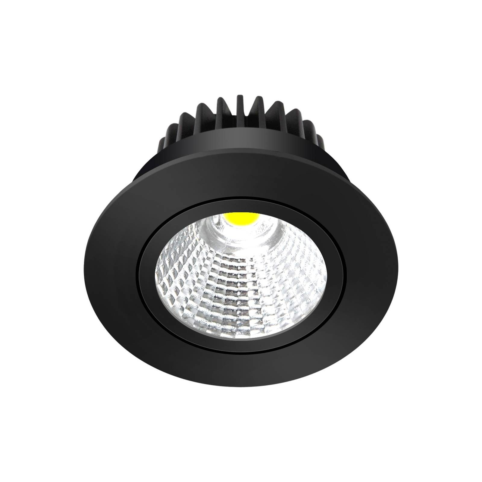 Arcchio Deckenleuchte Zarik, LED, Metall, Schwarz warmweiß IP23, 1 x 6 W LED, warmweiß