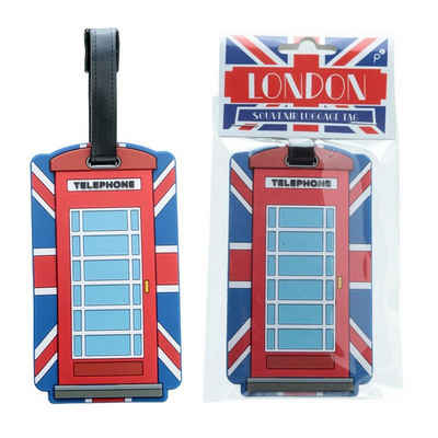 Puckator Gepäckanhänger London Britische Flagge Telefonzelle PVC Gepäckanhänger (pro Stück)