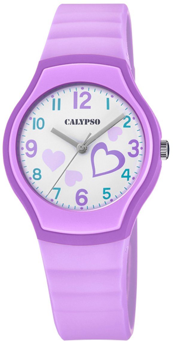CALYPSO WATCHES Quarzuhr Junior Collection K5806/3, Armbanduhr, Kinder, Herzmotiv, Geschenkidee, Geburtstag, Schulanfang
