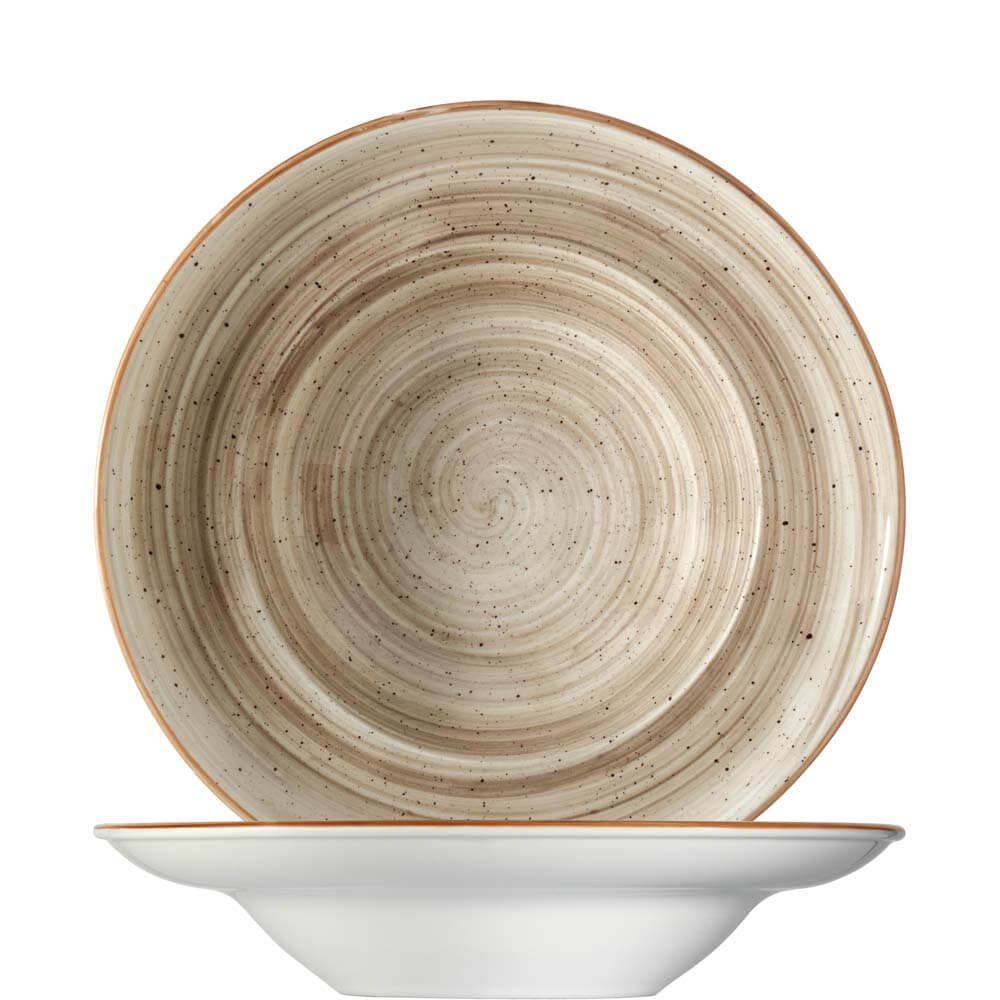 Bonna Pastateller Aura Terrain 27cm 45cl Beige hellbraun Suppenteller, (6 St), ATRGRM27CK
