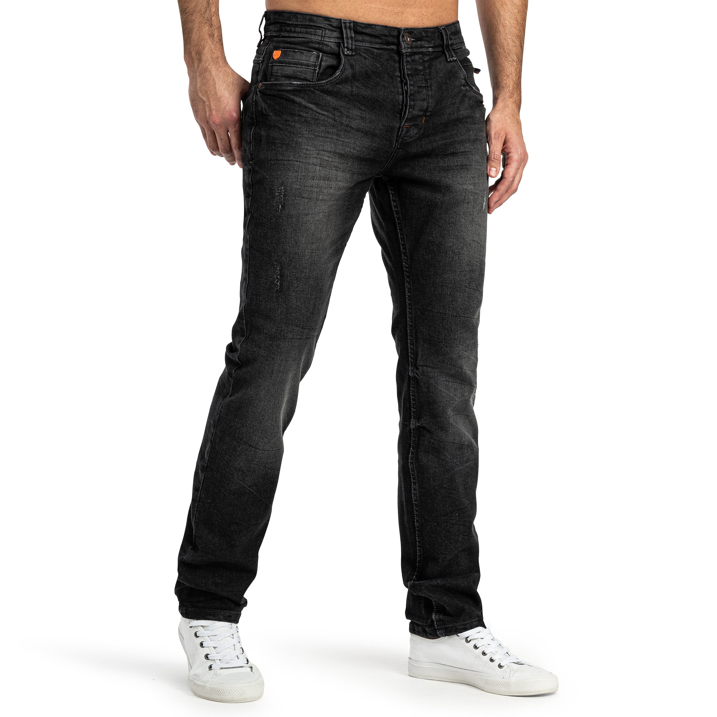 SUBLEVEL Slim-fit-Jeans Herren Jeans Slim Straight Fit Stretch Hose Flexible