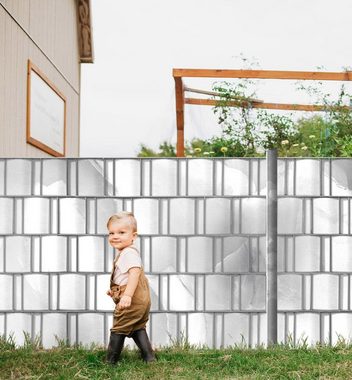 MyMaxxi Sichtschutzstreifen Zaunsichtschutz Weißer Marmor mit Rissen Sichtschutz Garten Zaun