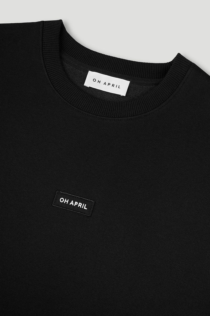 OH APRIL Rundhalspullover Oversized Sweater Black günstig online kaufen