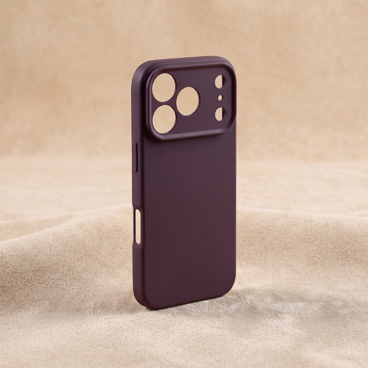 TFO Handyhülle Silikon Kompatibel mit iPhone 18 Pro Max / 17 Pro Max Kirschrot 6,9, Microfleece-Futter und matte Oberfläche – Bild 3 von 5