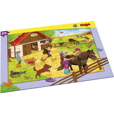 Haba Puzzle »HABA 304654 Rahmenpuzzle 25 Teile Pferdehof«, Puzzleteile