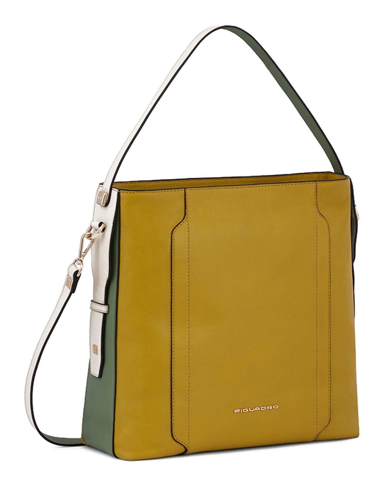 Verde Piquadro Giallo Circle Schultertasche