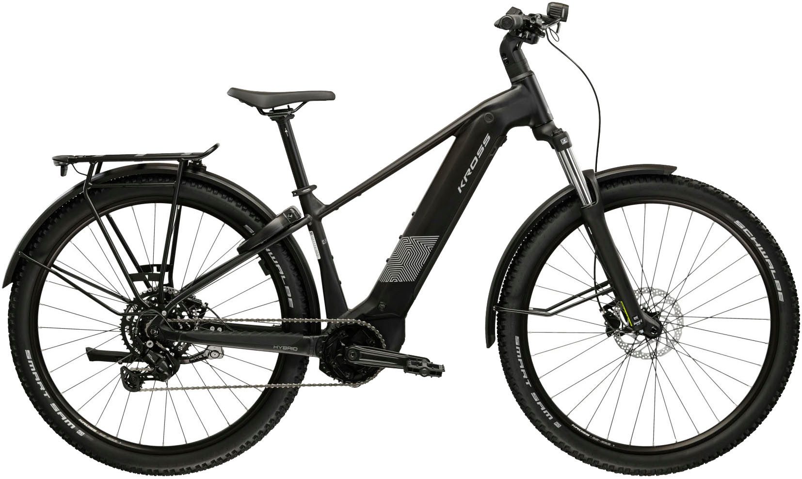 Kross E-Bike ATB Influx Hybrid SUV 2.0 16,7Ah / BOSCH 600 Wh 29" schwarz 9 Gänge 2026, 9 Gang Shimano CUES U4000 Schaltwerk, Kettenschaltung, Mittelmotor, 600 Wh, BOSCH PERFORMANCE LINE PX 36 V/250 W, Mittelmotor