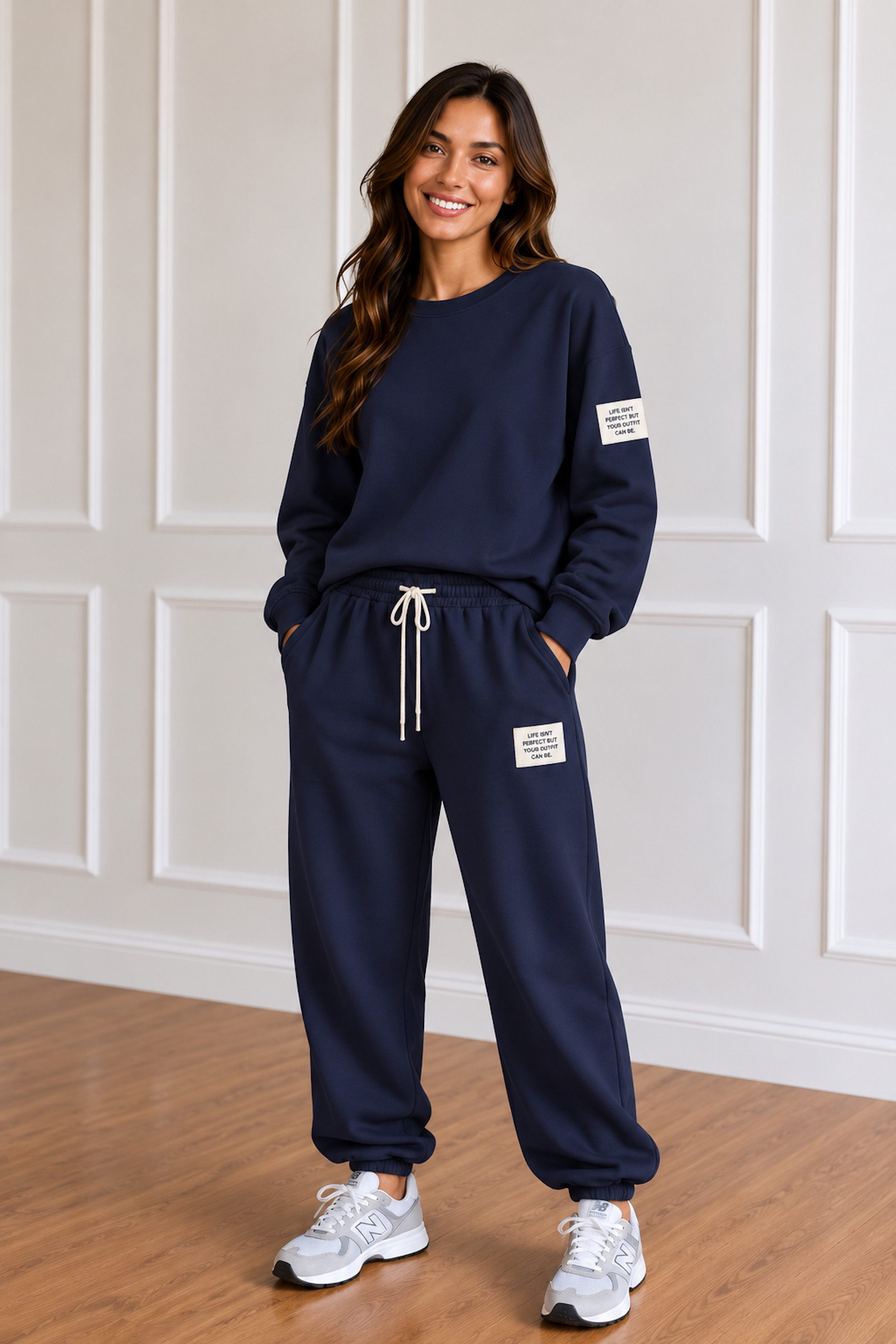 Worldclassca Jogginganzug Worldclassca Damen Zweiteiler Oversize SET Shirt + Hose Jogginganzug, Neue Kollektion - Stilvolle und gemütliche Mode für Damen