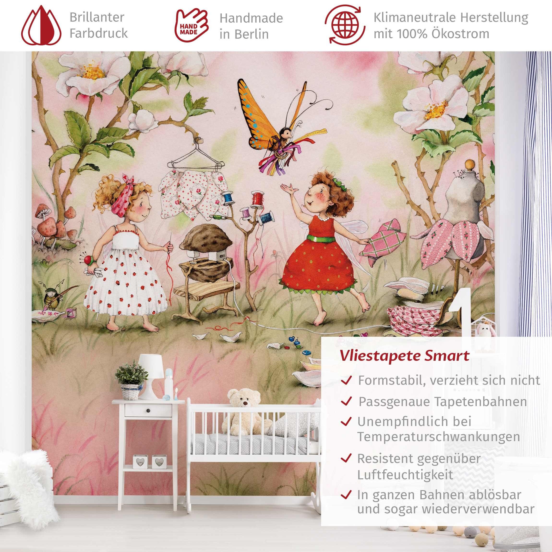 Bilderdepot24 Kindertapete Kinderzimmer Erdbeerinchen Erdbeerfee Kinder günstig online kaufen