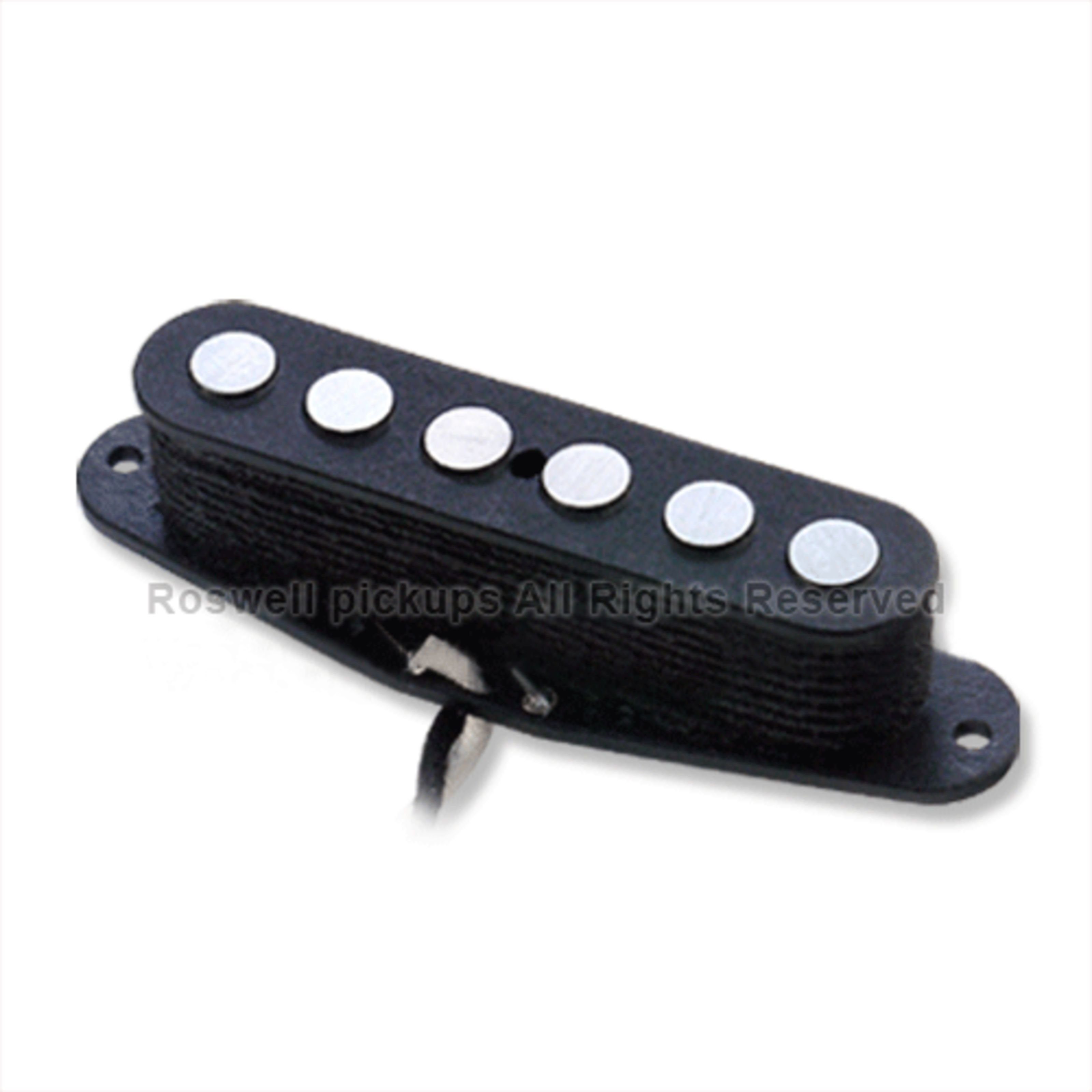 Roswell Pickups Tonabnehmer, (E-Gitarre Tonabnehmer, Single-Coil), TE6 Alnico V Rod Neck Black - Single Coil Tonabnehmer für Gitarren