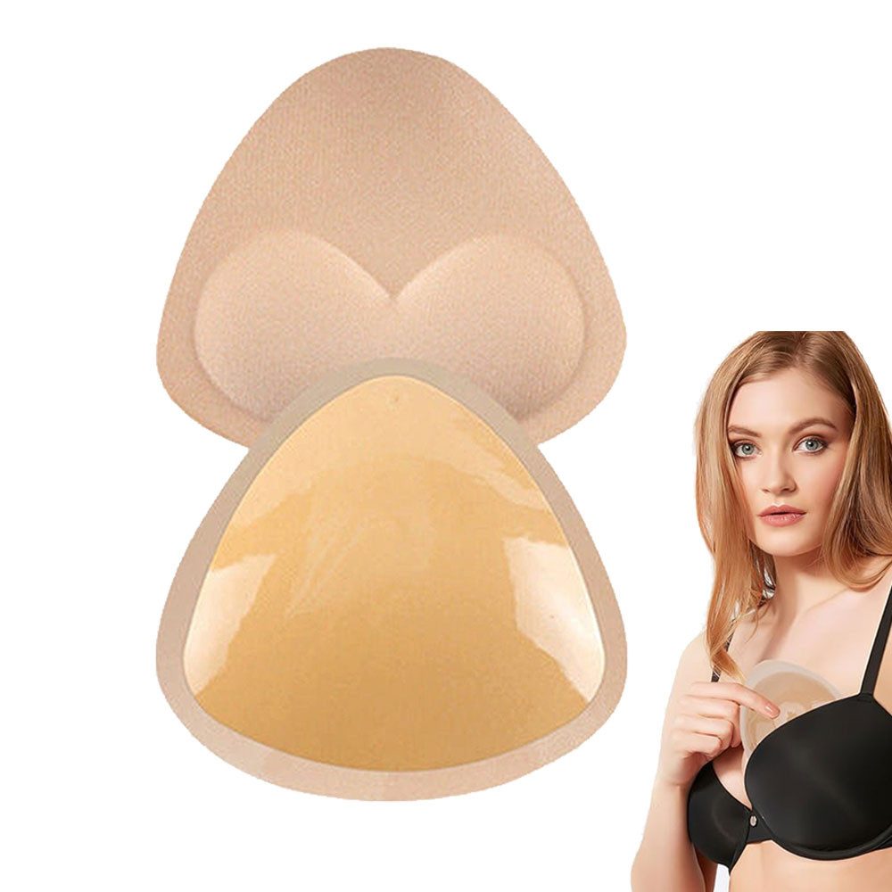 MOPUEA BH-Einlagen BH-Einlagen Selbstklebendes unsichtbares BH Aufkleber Pad Klebe-BH (für Badeanzug und Bikini, Kleider und Alltag, 1 Paar), Abnehmbare Push Up Brustvergrößerer Tri-Winkel Form