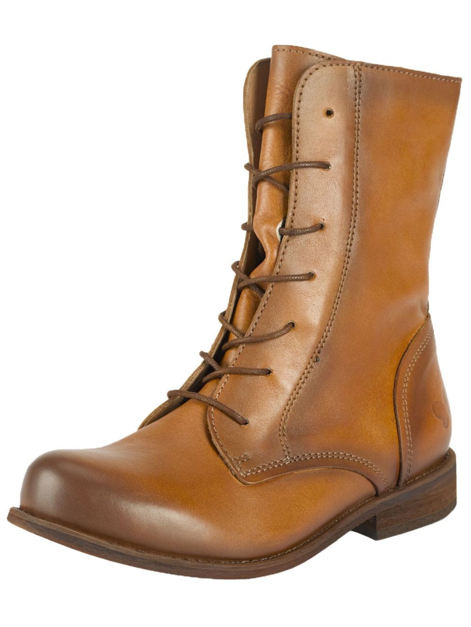Stiefelette Leder . Schnürstiefelette