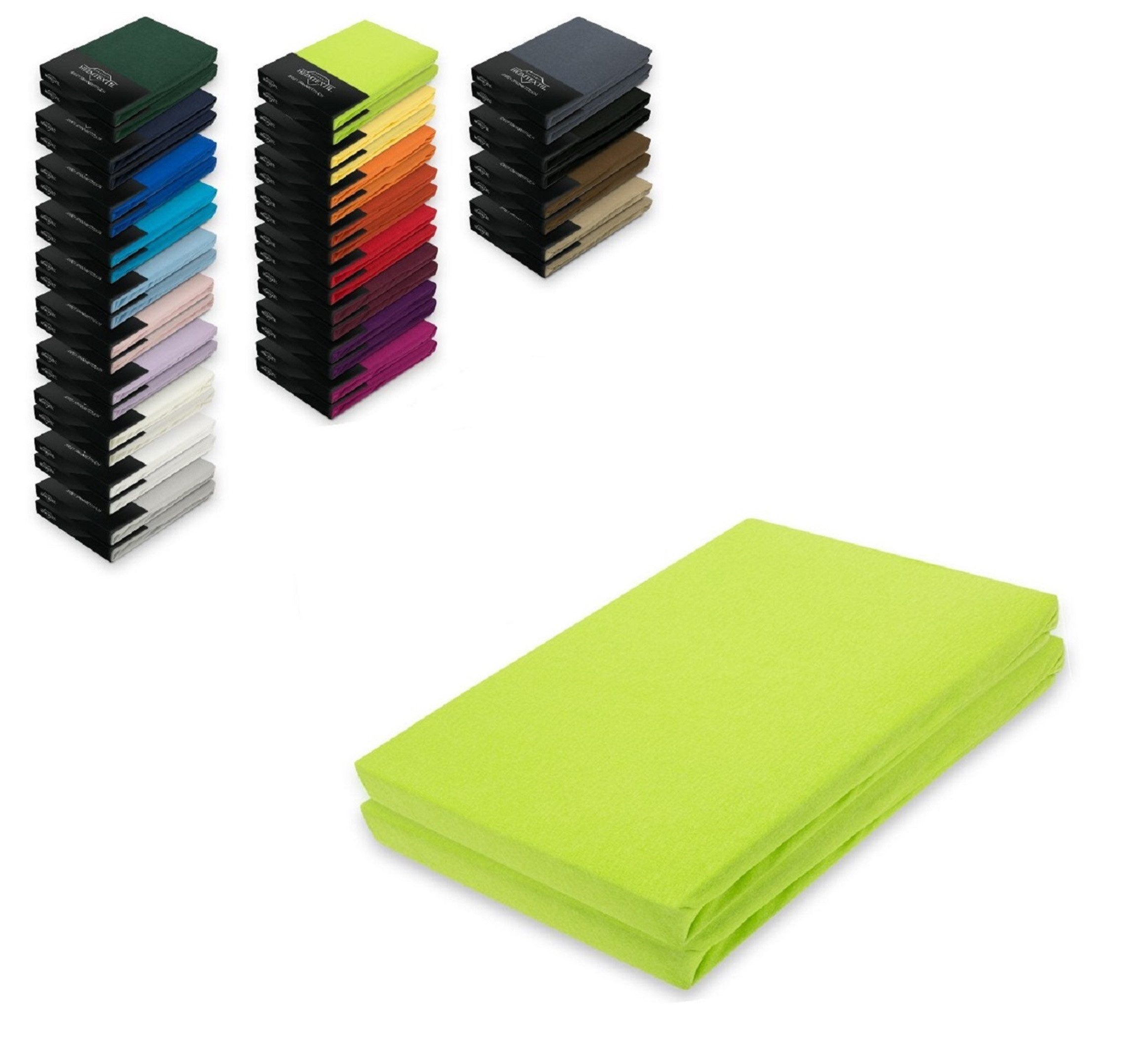EXKLUSIV HEIMTEXTIL Spannbettlaken Jersey Spannbettlaken Doppelpack günstig online kaufen