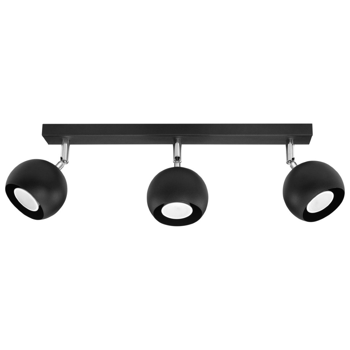 SOLLUX lighting Deckenleuchte Deckenleuchte Oculare 3 Schwarz, Nicht enthalten