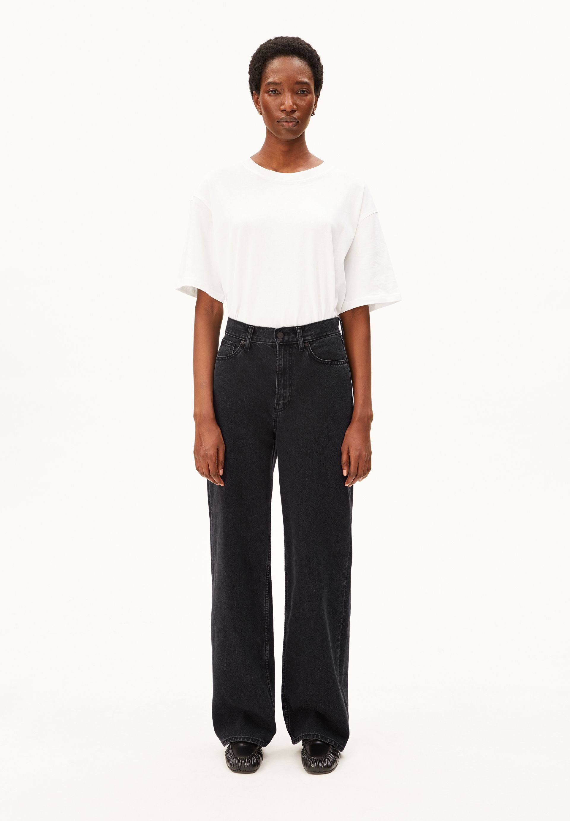 Armedangels Weite Jeans ENIJAA (Non-Stretch, Regular Fit) High waist