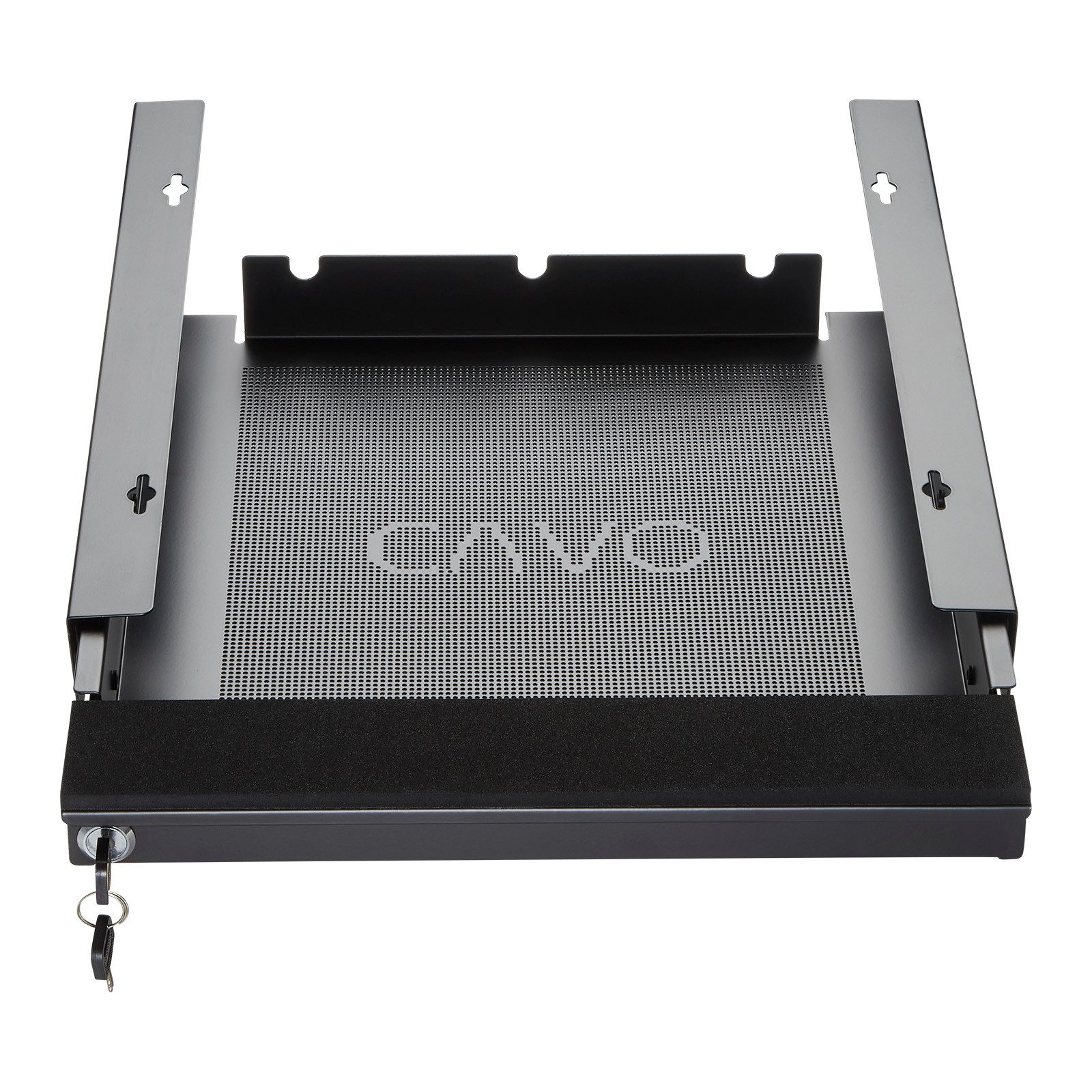 CAVO Schublade Unterbau Laptop-Schublade schwarz abschließbar Tischschublad (1 St), Laptop Arbeitstisch-Schublade 380 x 446 x 55 mm