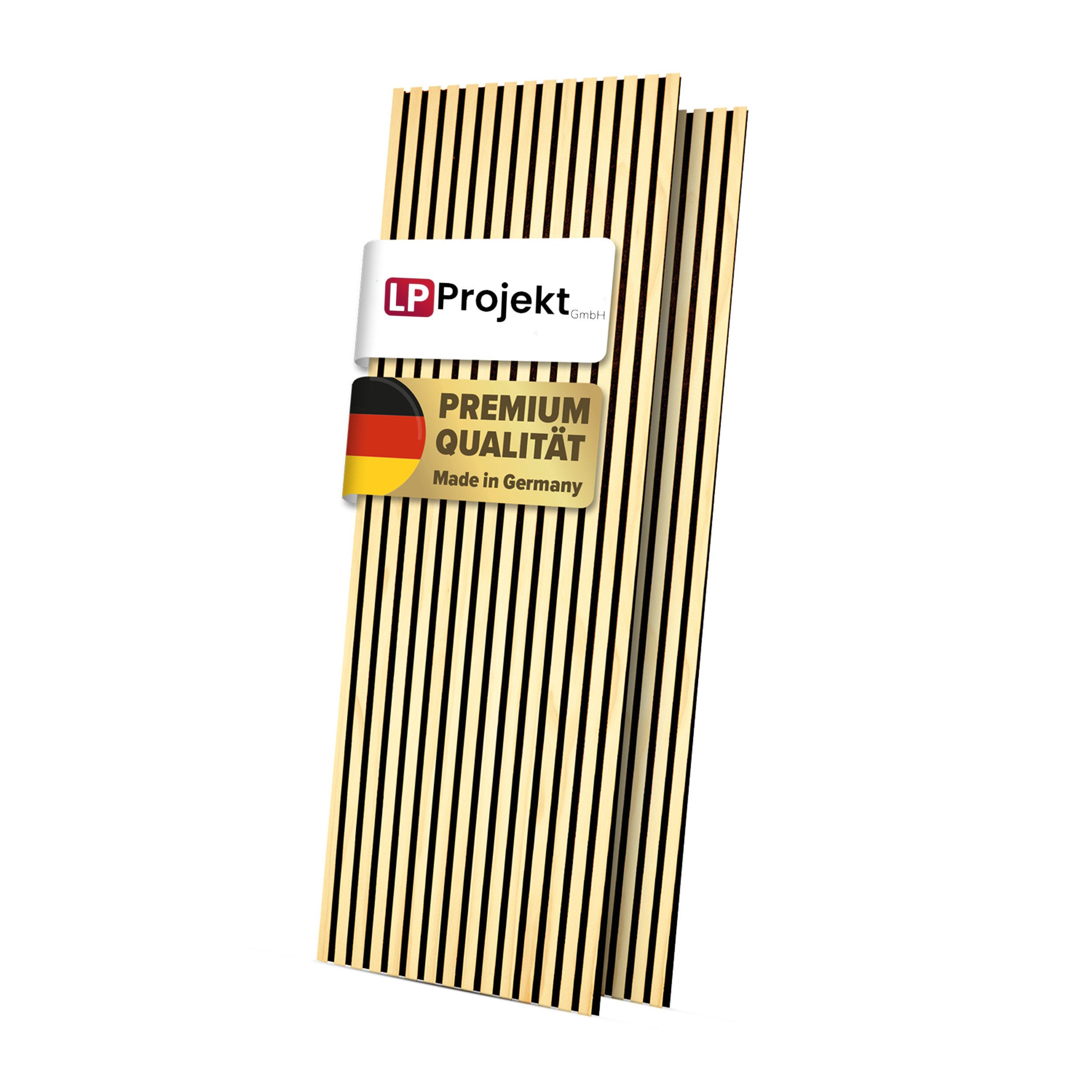 LP projekt Akustikplatte Effektive Wandpaneele für ruhige Räume & moderne Raumgestaltung, (4-St., Verfügbar in Breiten 120–300 cm und Längen 40/60 cm), Schallabsorbierende Wandverkleidung für Home Office & Wohnzimmer