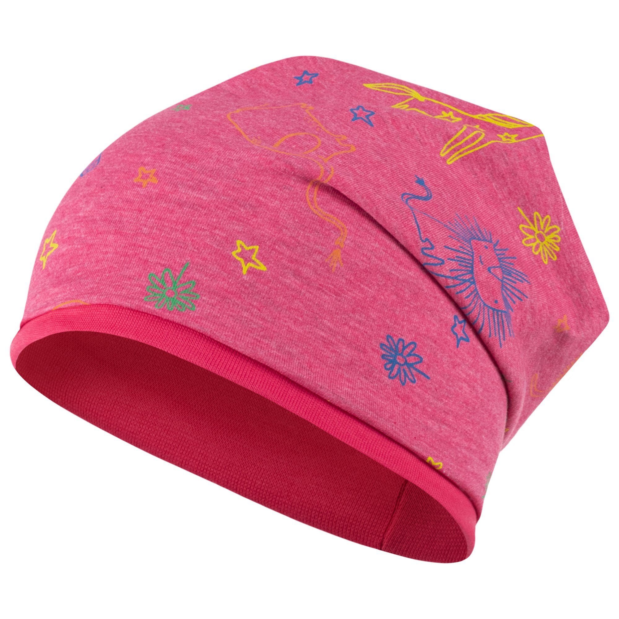 F.P.H. Maja Jerseymütze Mütze Beanie Mädchen Übergangsmütze rosa-pink