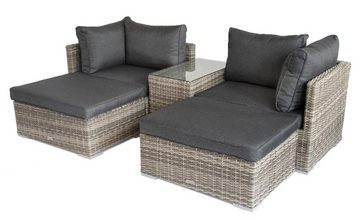 bellavista - Home&Garden® Gartenlounge-Set Aluminium Gartenlounge Samoa, hellgrau, (Set, 13-tlg), Multifunktionslounge, Gartensofa