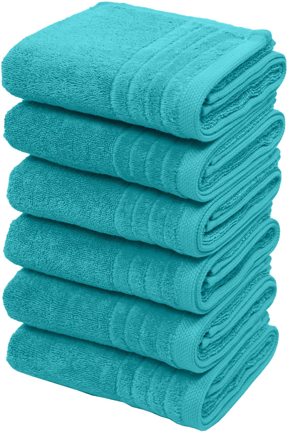 OTTO home Handtücher Sanremo Premium, Premium Handtücher, 600 gr/m², 50x100cm, Frottier (Set, 6-St), mit Bordüre, flauschig und weich, 5 Jahre Garantie