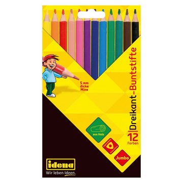Idena Buntstift Idena 20135 - Jumbo Buntstifte mit 5 mm dicker Mine in 12 Farben