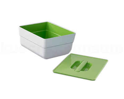 Hailo Aufbewahrungsbox, Hailo On-Top 3205101 Behälter mit Deckel hellgrün weiß 4 Liter