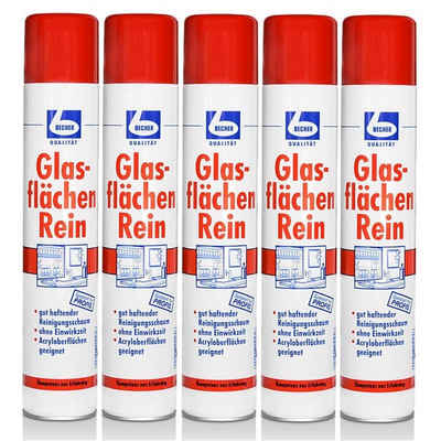 Dr. Becher 5x Dr. Becher Glasflächen Reiniger 500ml Sprühdose Glasreiniger