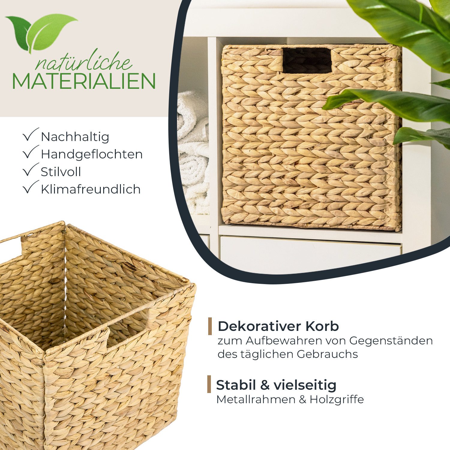HMF Regalkorb Nachhaltiger Aufbewahrungskorb, geflochten aus günstig online kaufen