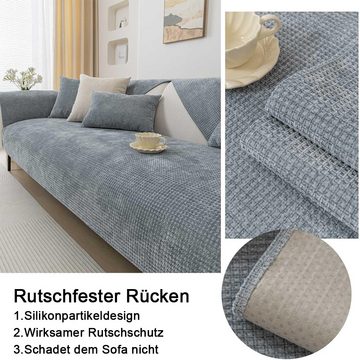 Sofabezug Chenille-Sofabezug für 1/2/3/4 Sitze/L-förmiger Universal-Sofabezug, NUODWELL