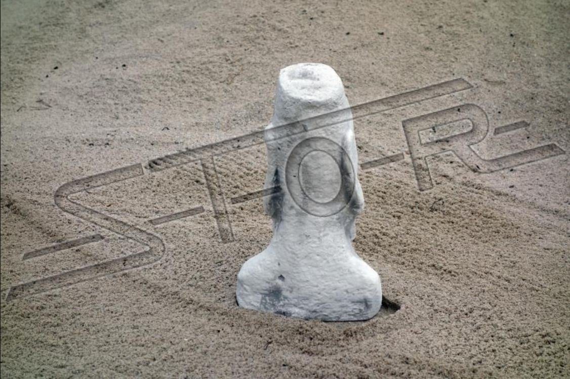 JVmoebel Skulptur Deko Figuren Moai Statue Figur Stein Dekoration Garten Terrasse