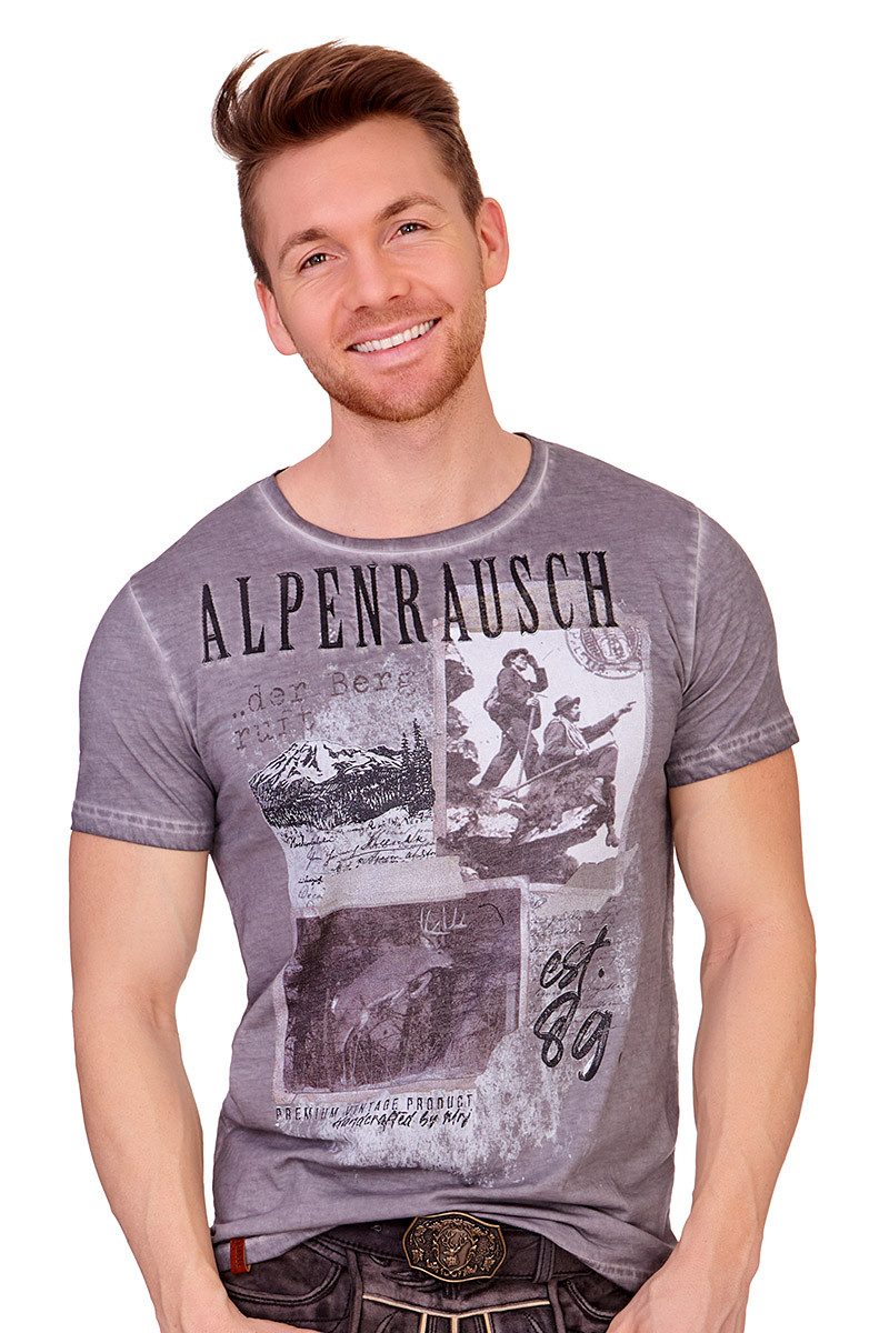 Trachtenshirt Trachtenshirt Herren - QUENTIN - frost grey