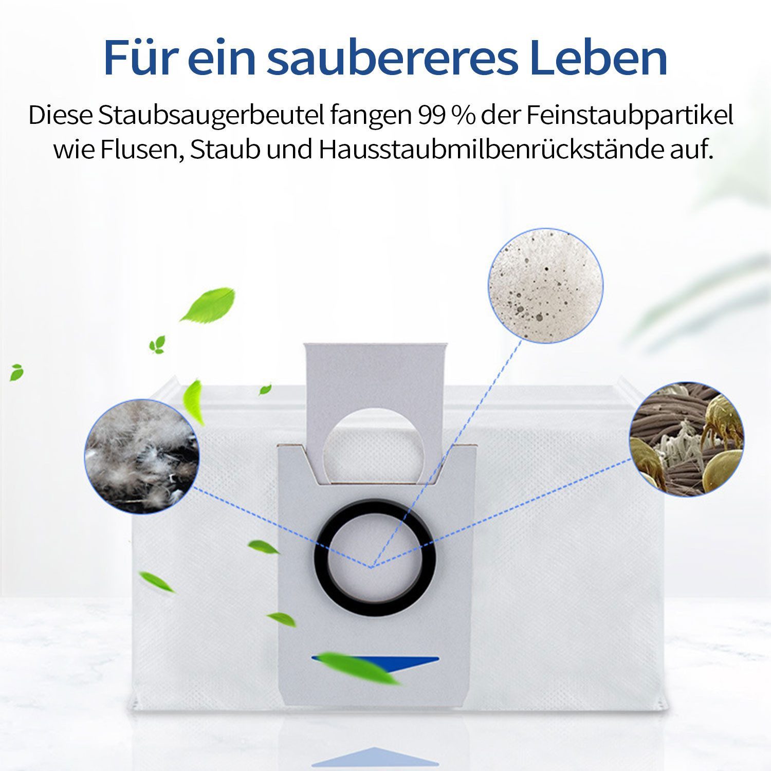 Thumbnail - FELIXLEO Staubsaugerbeutel Staubsaugerbeutel 5 Zubehörset für Ecovacs X1 Turbo, X1 Omni,T10 Robot, 1 St.