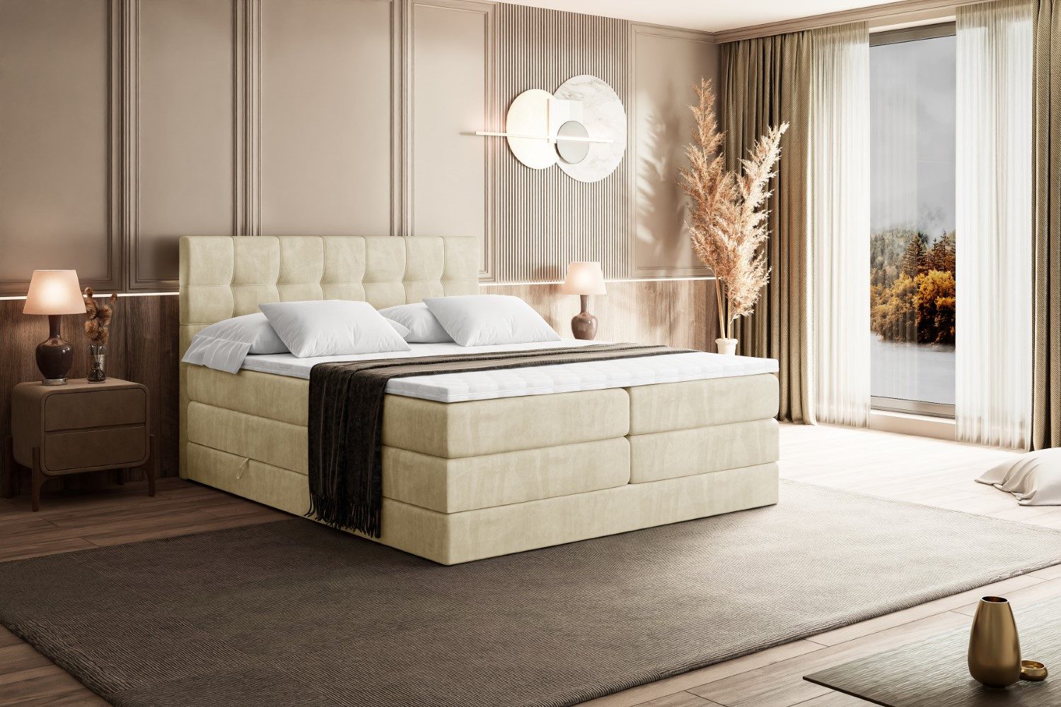 ALTDECOR Boxspringbett BERO KING (mit Matratze günstig online kaufen