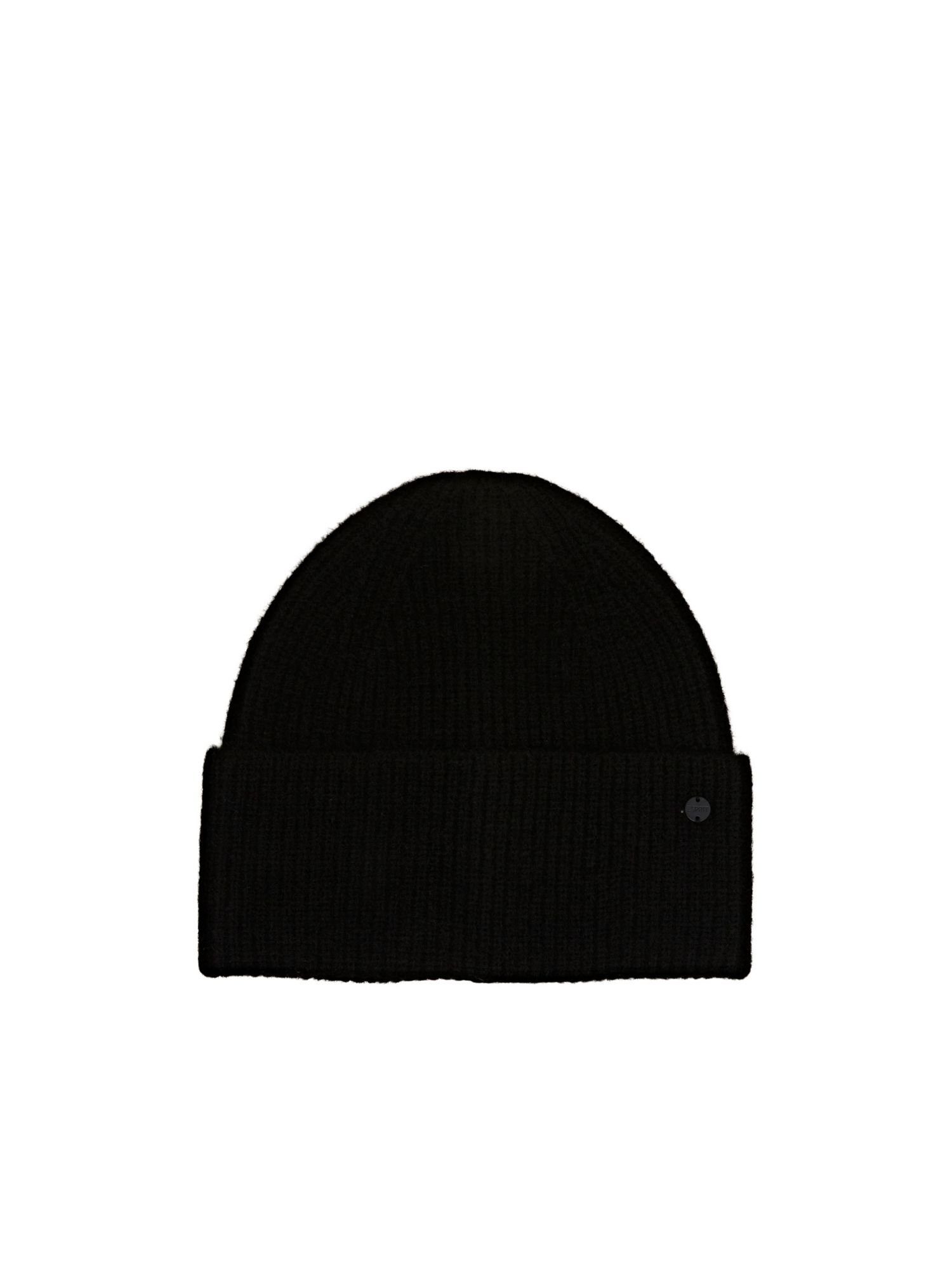 Esprit Strickmütze Rippstrick-Beanie BLACK