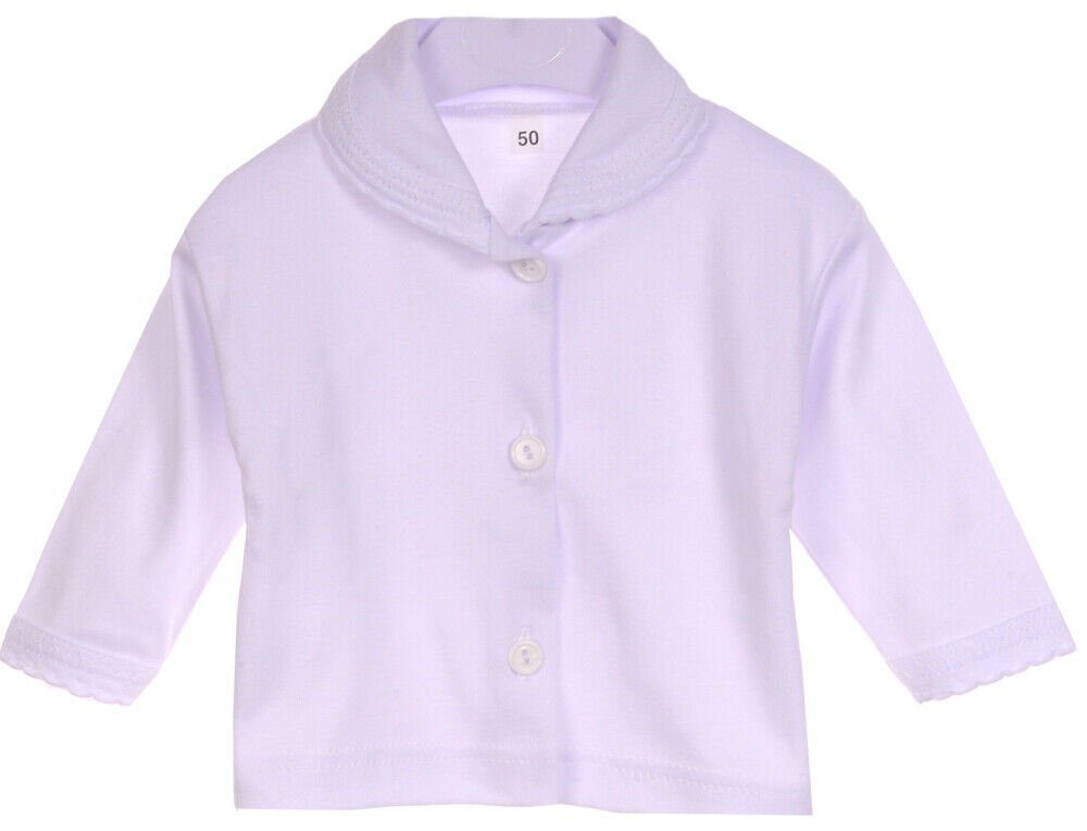 Langarmshirt Baby Hemdchen in Weiß mit Kragen T-Shirt mit Knöpfen