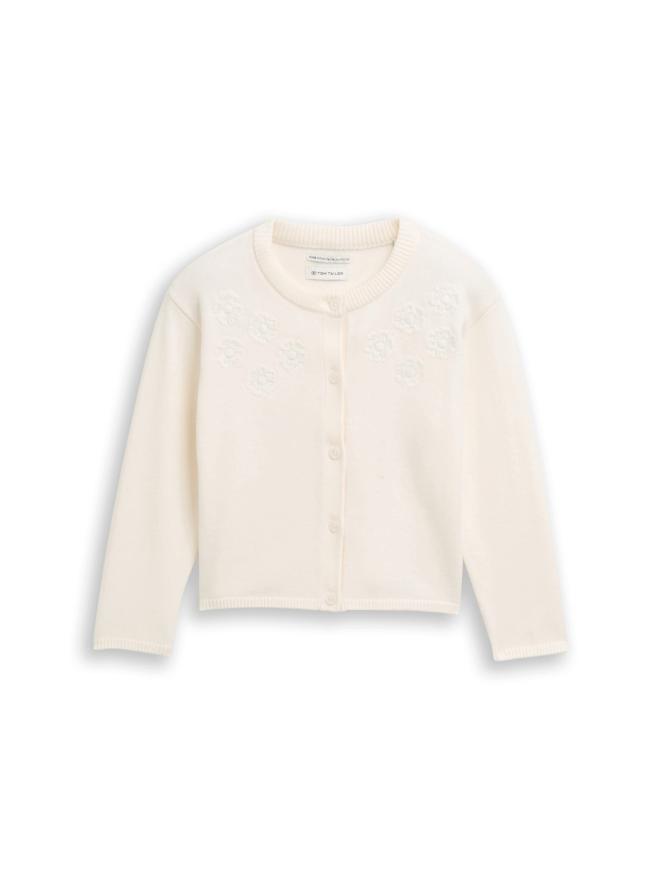 TOM TAILOR Cardigan mit strukturiertem Blumen-Mustern, für Girls