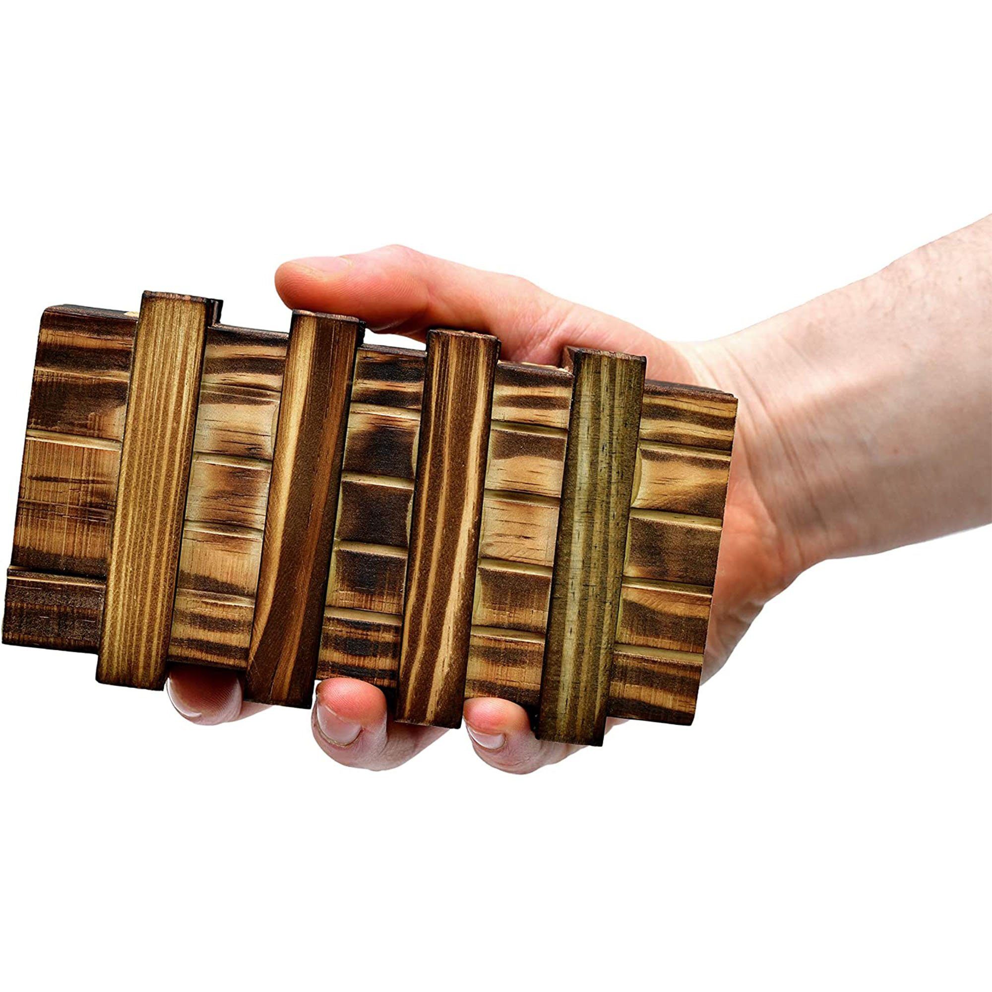 store HD Geschenkbox Magische Rätselbox - Geschenkbox aus Holz mit zwei Geheimfächern