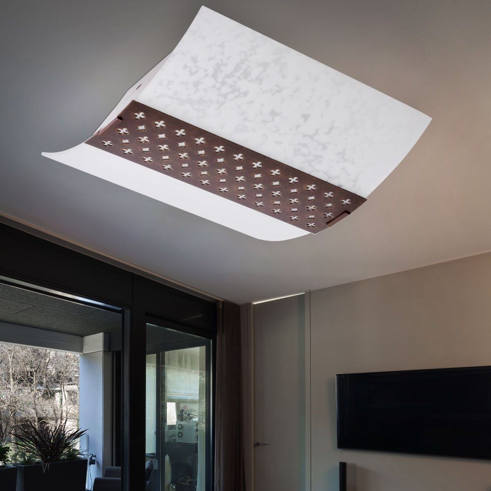 Leuchtmittel LED Decken Lampe Strahler Design Flur Zimmer inklusive, Glas Philips Deckenleuchte, Beleuchtung Leuchte Wohn nicht