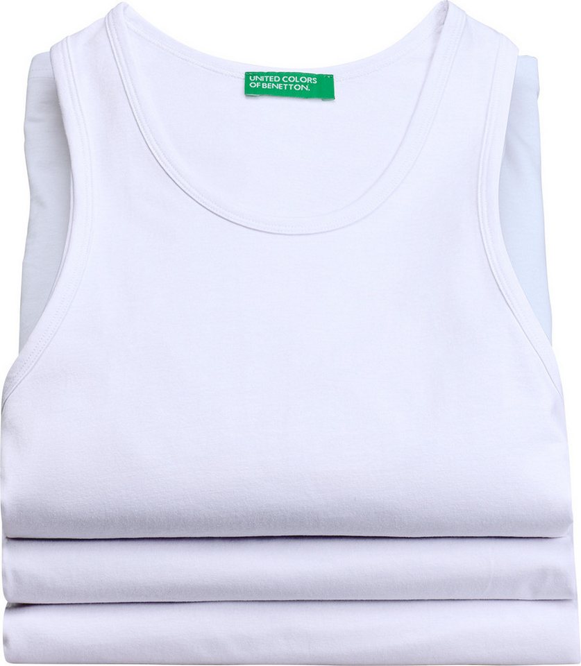 United Colors of Benetton Rundhalsshirt weicher, langlebiger und formstabiler 3er Pack